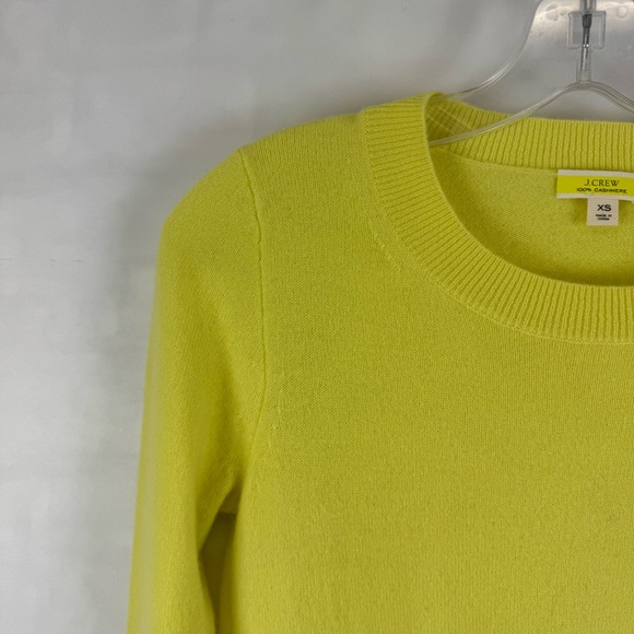 J.Crew 100% Cashmere Crewneck Sweater Yellow XS Good Cashmere Standard - Picture 9 of 13